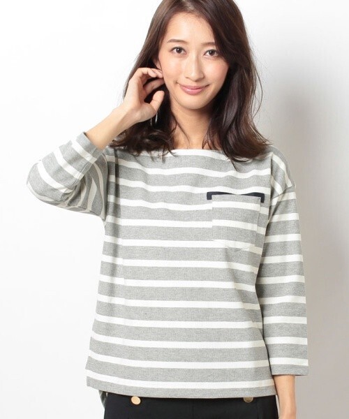 COMME CA ISM ボーダーTシャツ