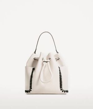ZARA コントラストディテール巾着型バッグ　 - 大型バッグ-バッグ-レディース | ZARA 日本