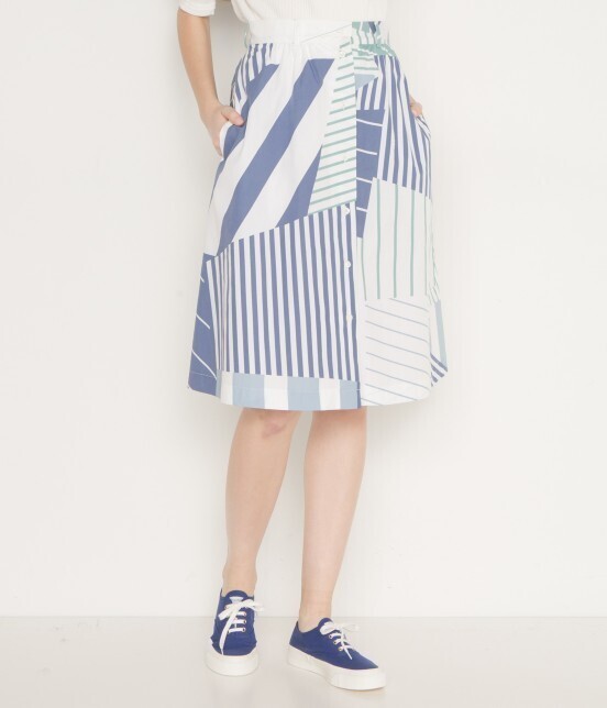 MAISON KITSUNE OKI BUTTONED SKIRT