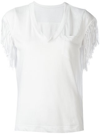sacai フリンジトリム Tシャツ