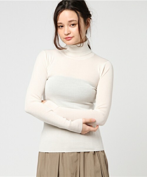 JILLSTUART スキニーリブニット