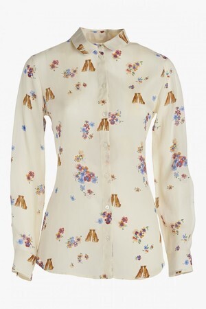 ottod'Ame CAMICIA BASIC IN MISTO SETA STAMPATA