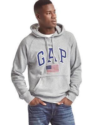 GAP フレンチテリー フラッグロゴ パーカー