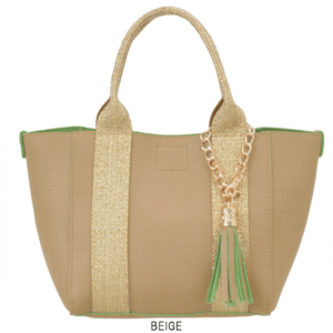 COOCO 【27203035】COOCO /PU×メタリックテープトート小