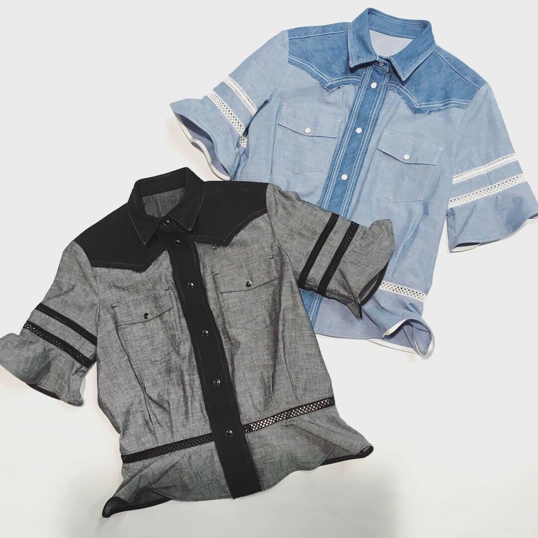 sacai フレアシャツ