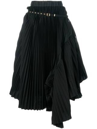 sacai プリーツ アシンメトリースカート