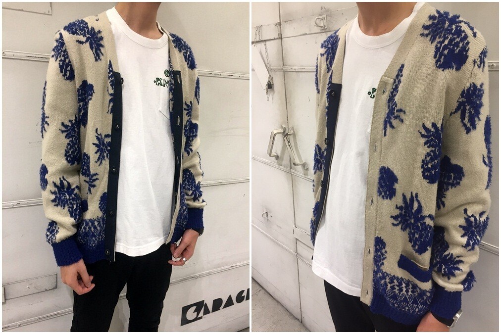 sacai 2017ss パイナップルカーディガン