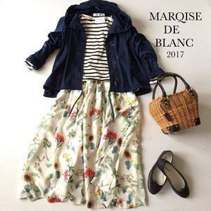 MARQUISE de BLANC original flower print skirt