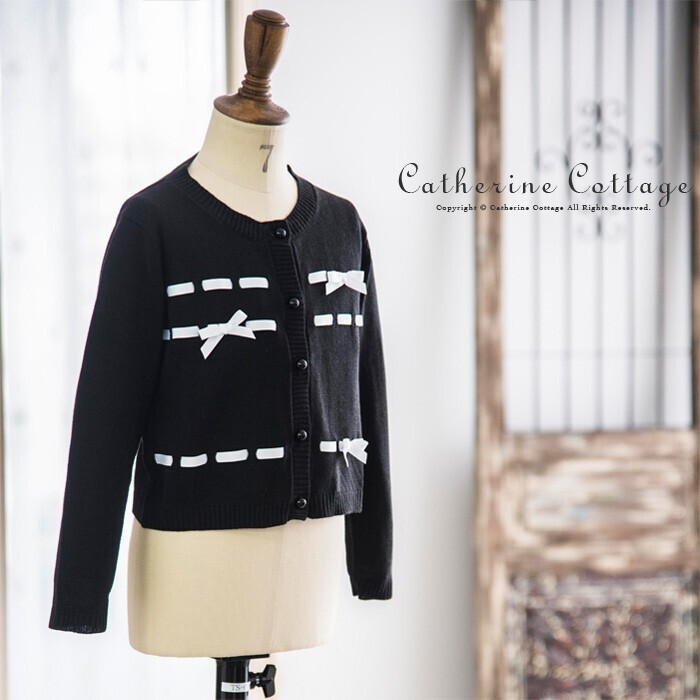 Catherine Cottage はしごリボンテープカーディガン