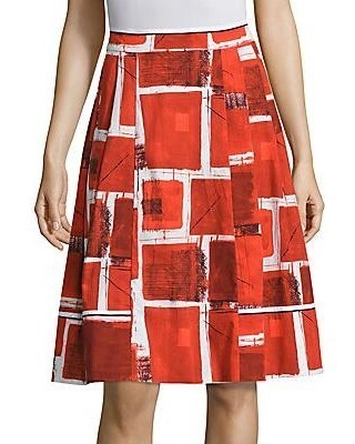 PIAZZA SEMPIONE Square Printed Skirt