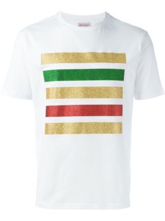 PALM ANGELS グリッターストライプ Ｔシャツ