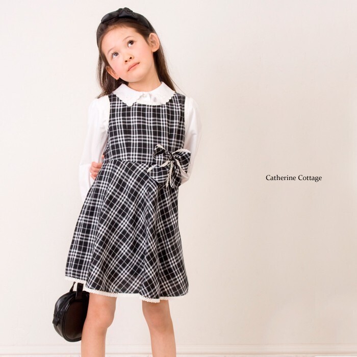 Catherine Cottage チェックバイアス ジャンパースカート