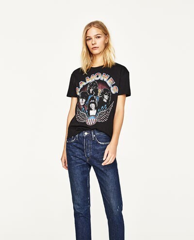 ZARA "RAMONES"半袖Tシャツ