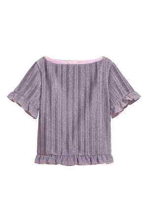 H&M 半袖プリーツセーター
