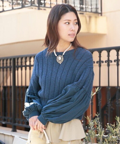AMERI LANTERN SLEEVE SUMMER KNIT