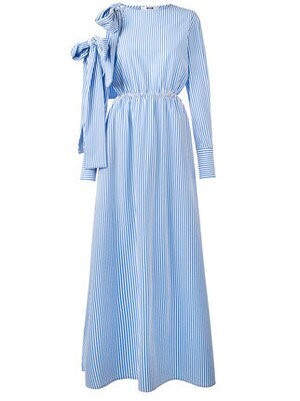 MSGM ストライプ柄 ロングドレス