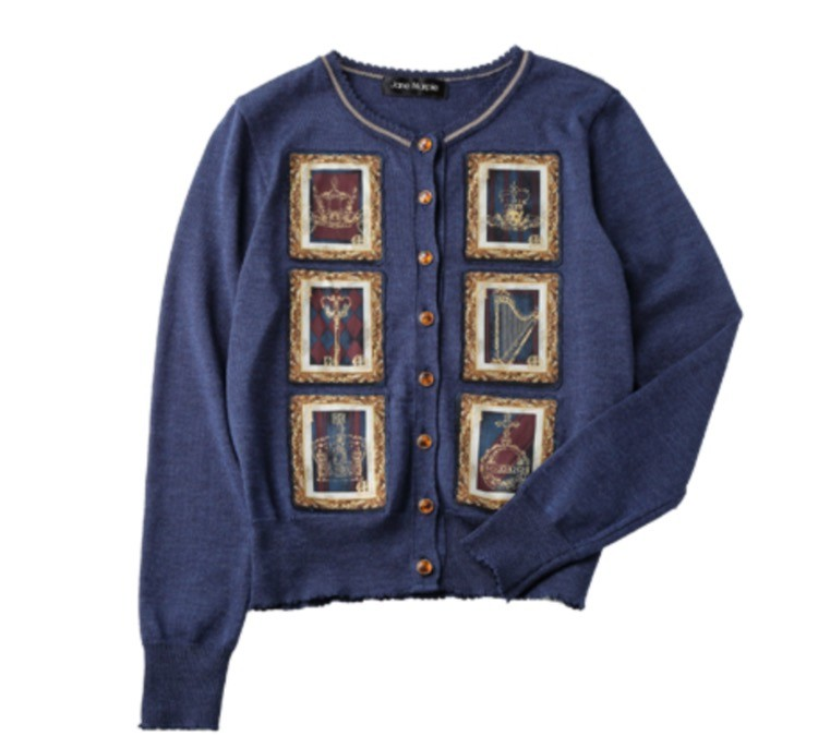 Jane Marple Precious Framesのデコパージュカーディガン