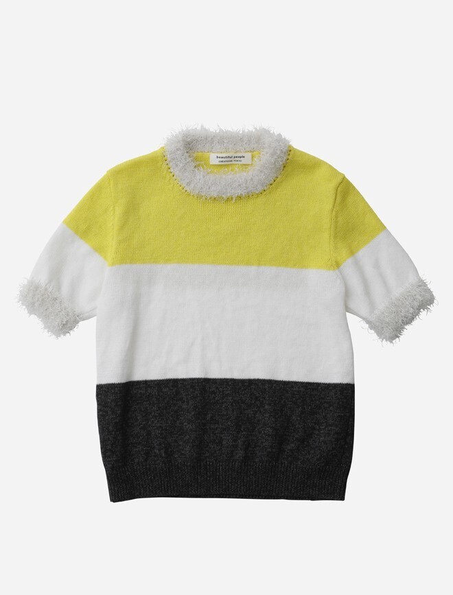 beautiful people shape memory color block pullover