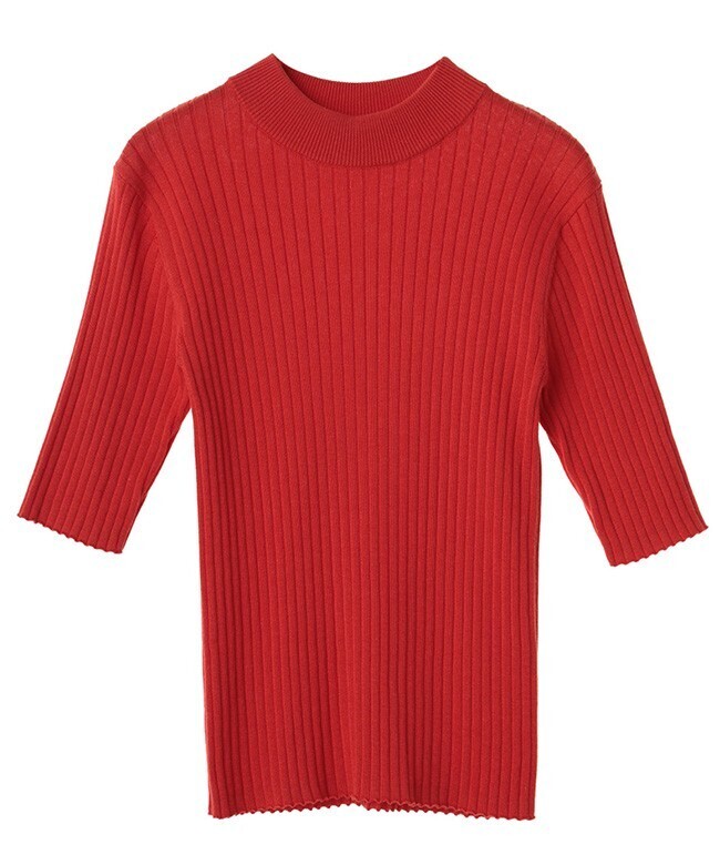 CLANE TIGHT HI NECK KNIT TOPS