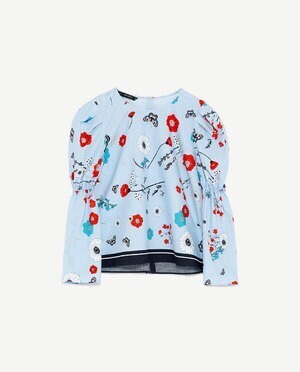 ZARA プリント入りポプリントップス