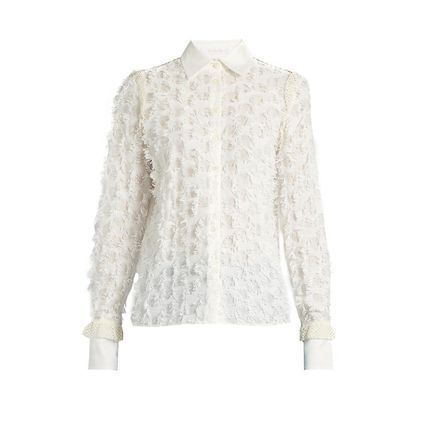 SEE BY CHLOE Lace-back fil coupe shirt