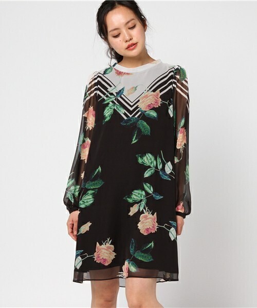 AULA AILA PANEL FLOWER PRINT ONE-PIECE
