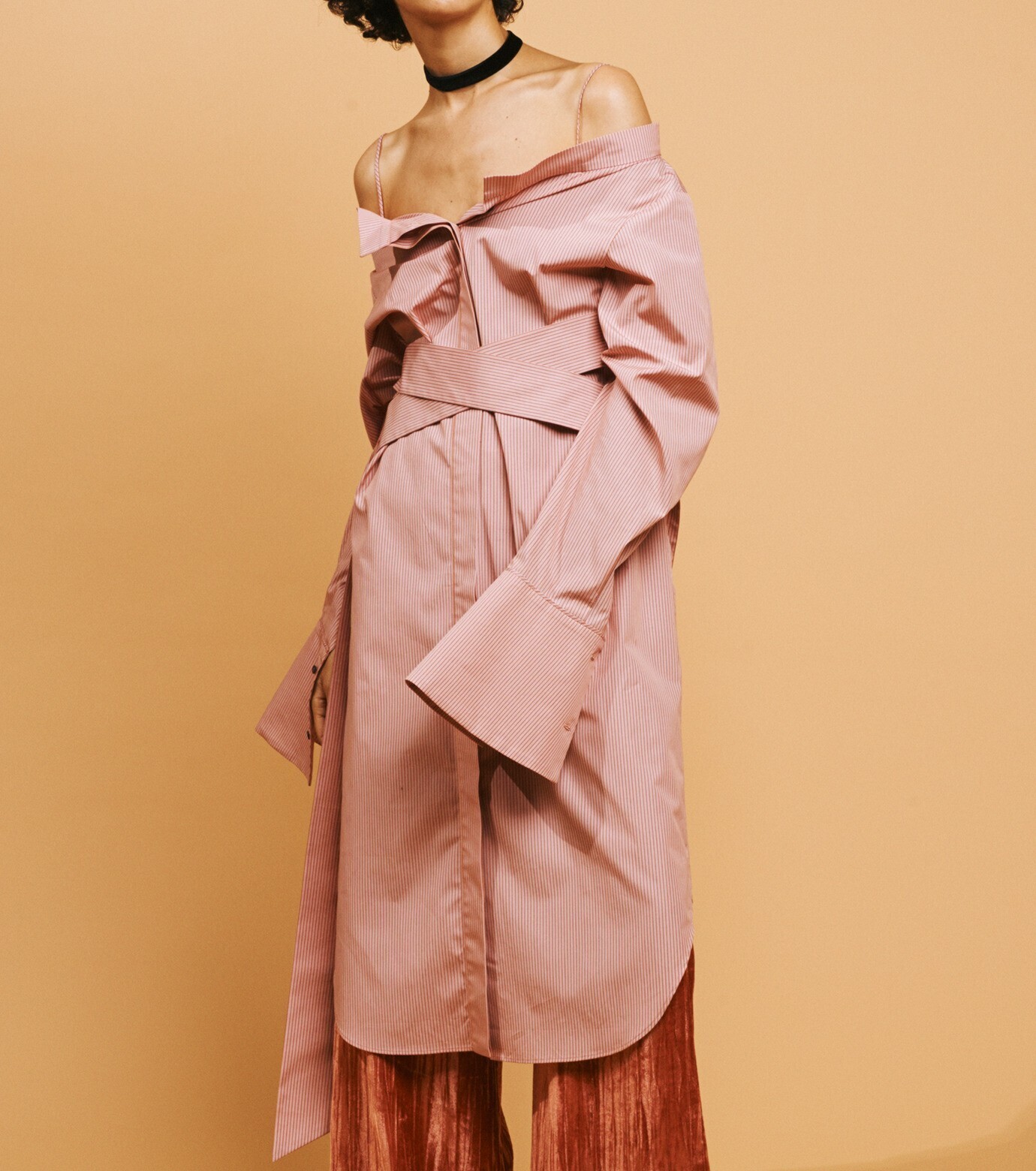 IRENE クロスストリングロングシャツ