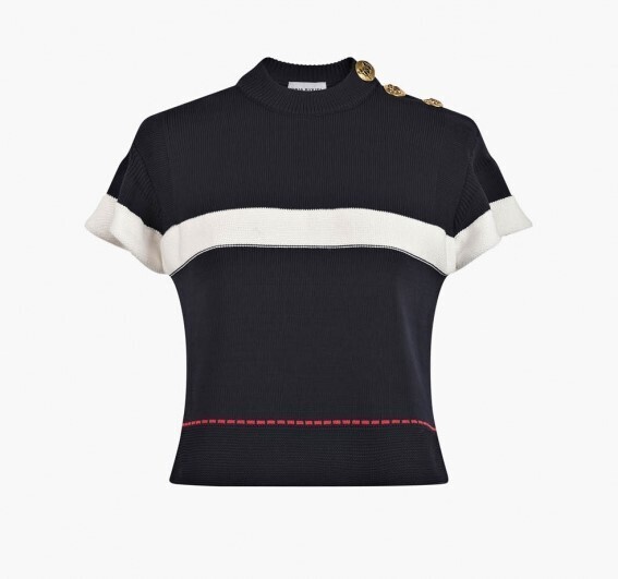 Sonia Rykiel STRIPED FITTED RIBS SWEATER