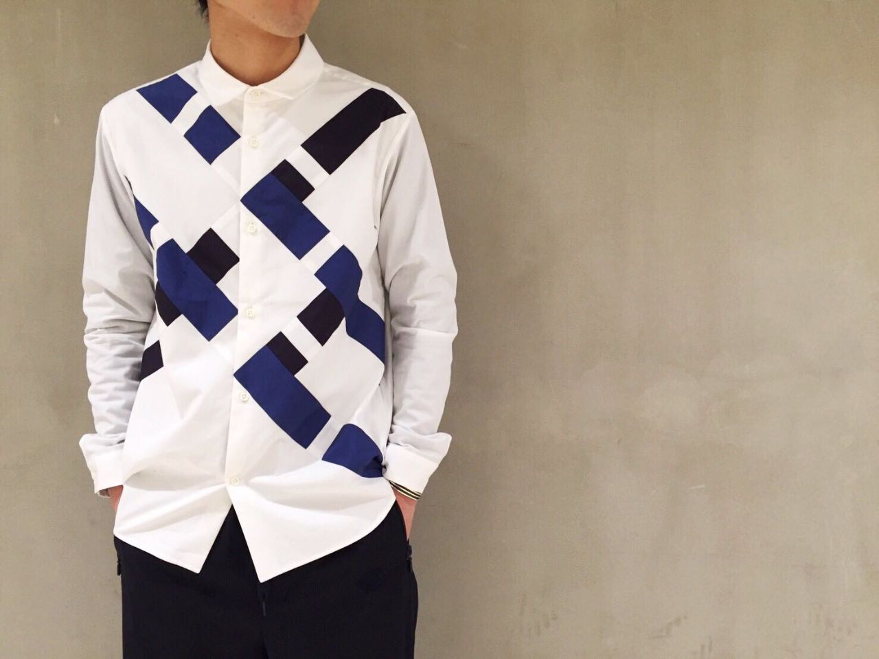 ETHOSENS Lui's別注スイッチングシャツ