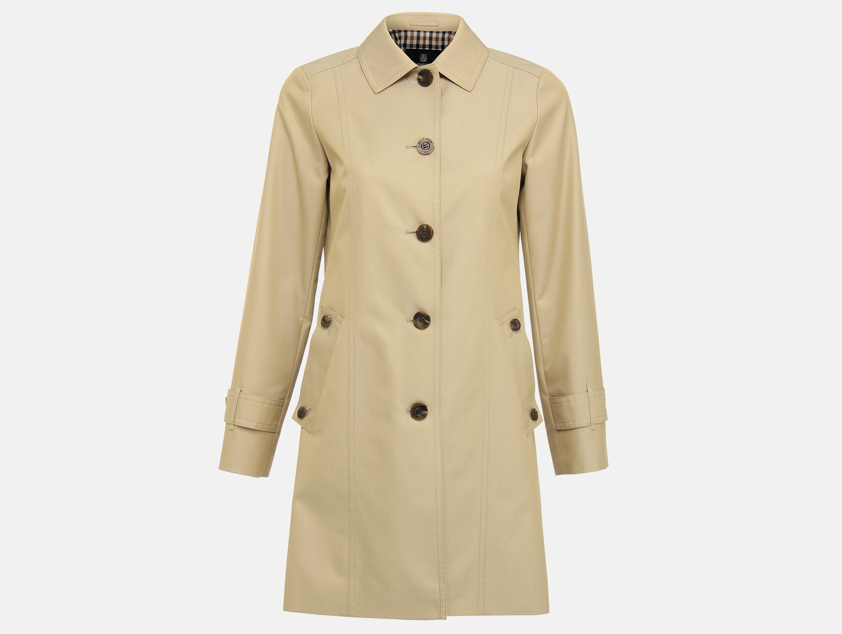 Aquascutum シングルブレストステンカラーコート