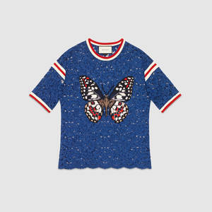 GUCCI Embroidered lace top