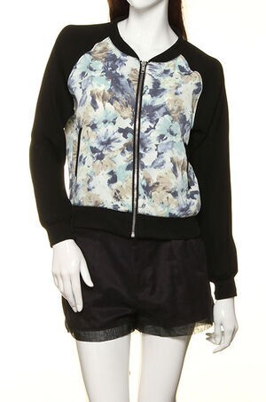 LADYMADE ぼかし花柄ブルゾン