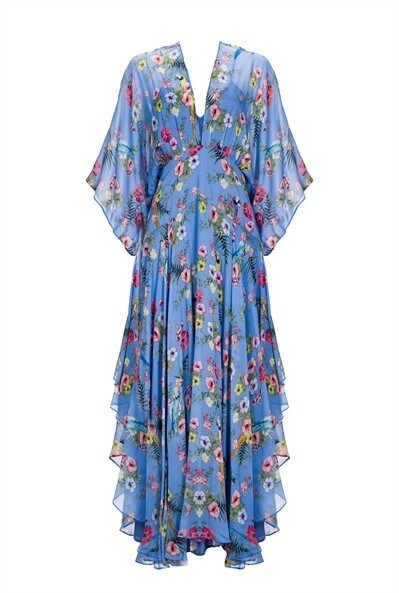 PINKO Hibiscus-patterned Georgette dress