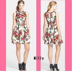 milly 花柄プリントドレス