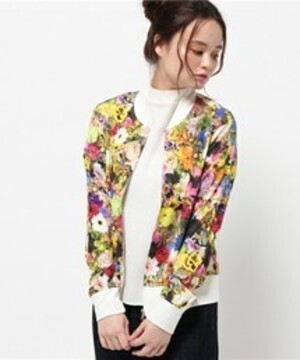 X-girl ALL OVER FLOWER JACKET