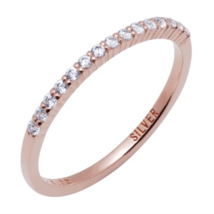 THE KISS SR1265CB  THE KISS COUPLE'S/【Swarovski Zirconia】ホワイトキュービック ハーフエタニティ シルバーリング（#11）