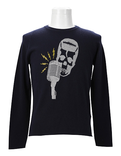 lucien pellat-finet INTARSIA SINGER ROUND NECK