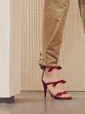 Chloé Mike sandal in smooth goatskin with three bow straps