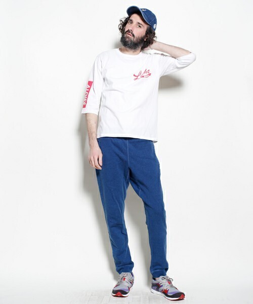ALDIES Narrown Indigo Pants インディゴスウェット ナロー イージーパンツ
