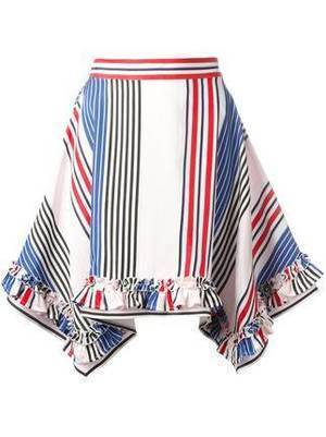 MSGM ストライプ柄 アシンメトリースカート