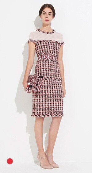 PAULE KA ニット×ツィードドレス