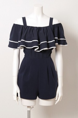 snidel パイピングオフショルダーロンパース　NET ViVi ONLINE STORE