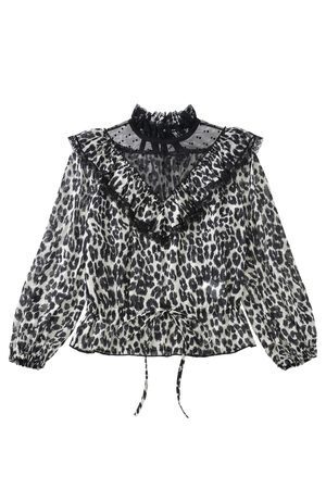 MARC JACOBS Leopard Victorian Blouse