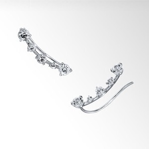 STAR JEWELRY WHITE TOPAZ PIERCED EARRINGS
