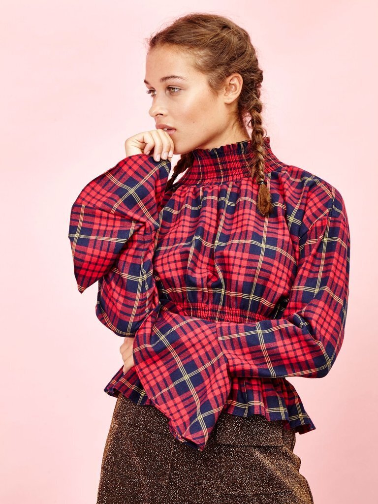 sister jane Posh Punk Tartan Blouse