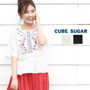 CUBE SUGAR CUBE SUGAR/インド刺繍ブラウス(17020452)
