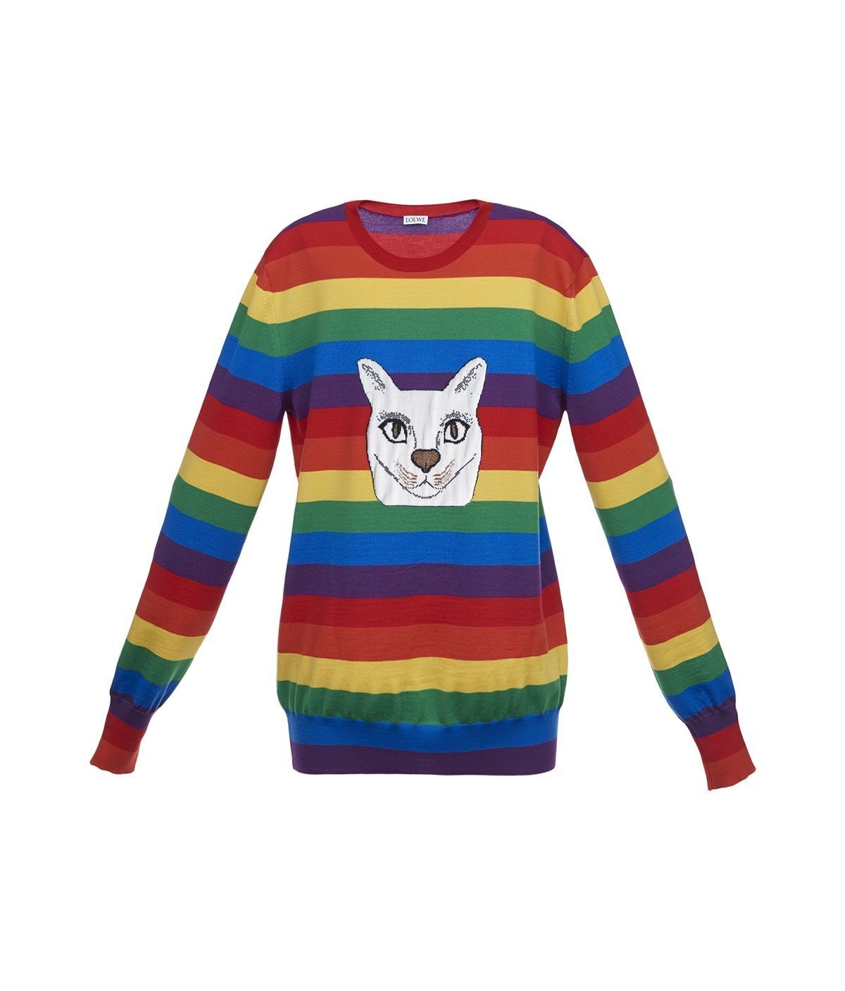 LOEWE Cat Sweater Rainbow Multicolour