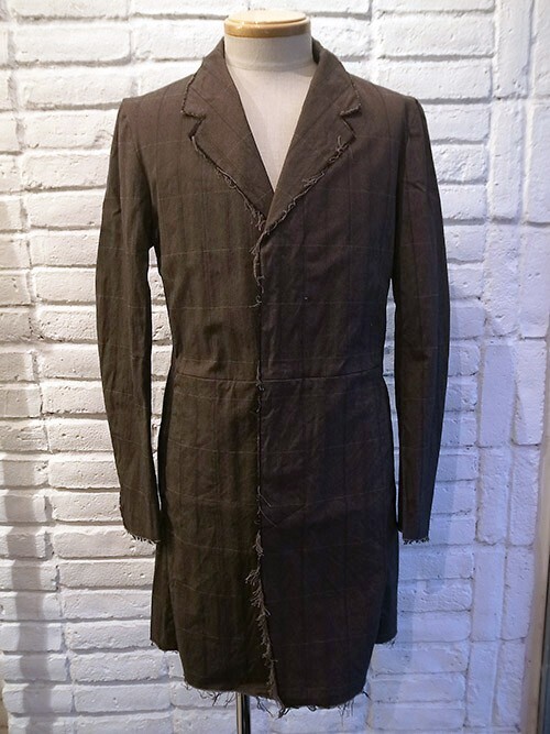 STRUM Stretching Herringbone Cotton Glencheck Long coat