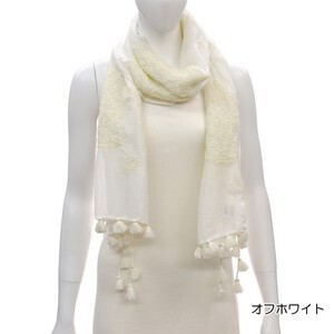 Black Mouton ペイズリー刺繍インドストール