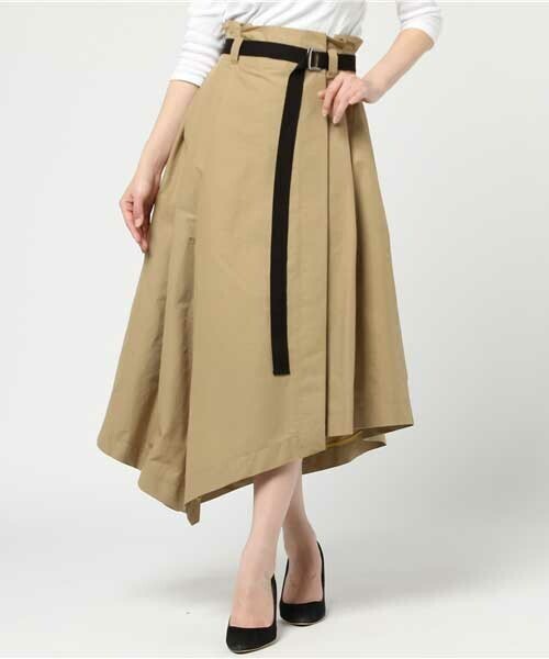 AULA AILA COTTON TWILL WRAP SKIRT